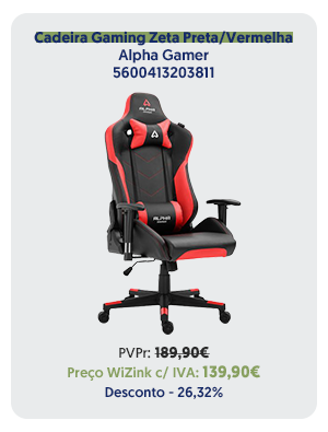 Cadeira Gaming Zeta Preta/Vermelha