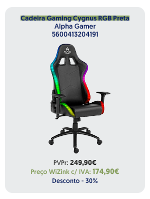 Cadeira Gaming Cygnus RGB Preta